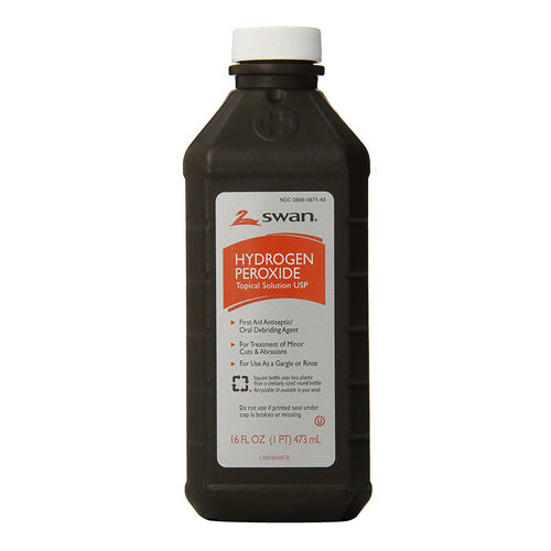 Swan Hydrogen Peroxide Antiseptic Topical Solution, 16 Oz